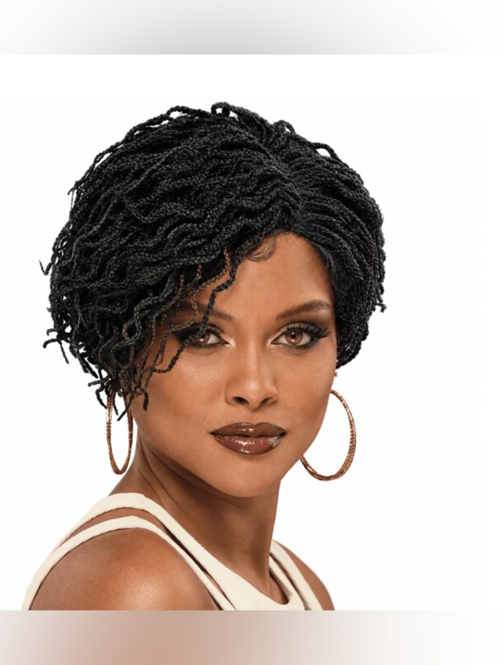 Especially Yours Letoya Short Hand Braided Wig Curls Easy Wear Micro Braids New